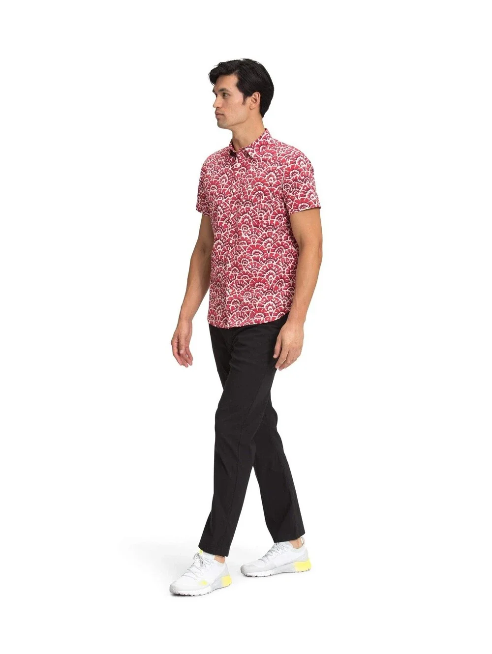 The North Face Short Sleeve Pattern Shirt - Men's Red Ashbury Floral Print, L